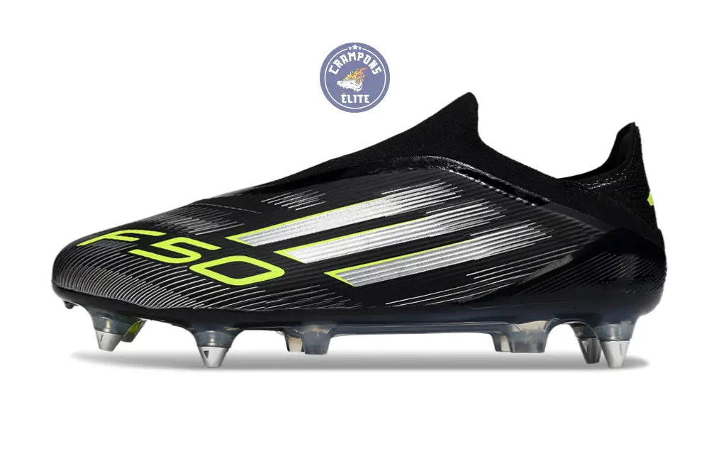 Image of F50 Elite Laceless SG - Noir/Argenté/Jaune Fluo