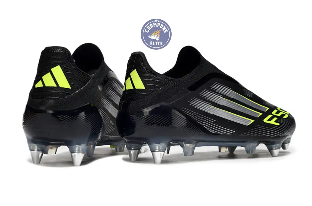 F50 Elite Laceless SG - Noir/Argenté/Jaune Fluo