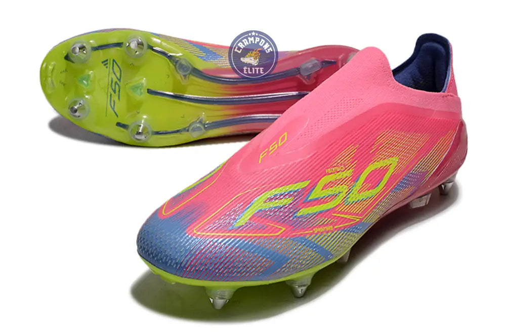 F50 Elite Laceless SG Mystic Victory - Rose/Vert/Blue Fusion