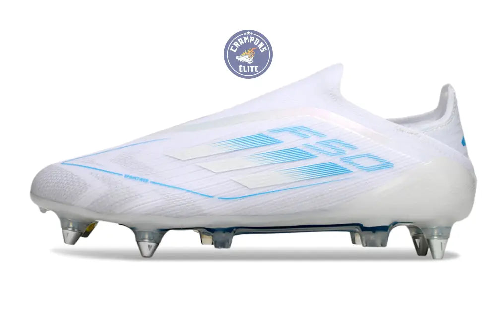 F50 Elite Laceless SG Polar Victory - Blanc/Argenté/Bleu
