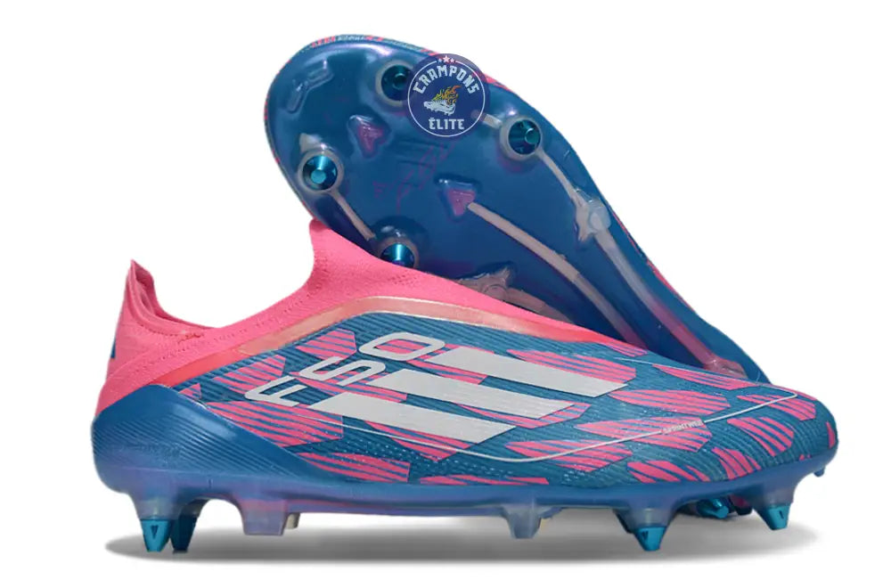 Image of F50 Elite Laceless SG Reemergence - Bleu/Blanc/Rose