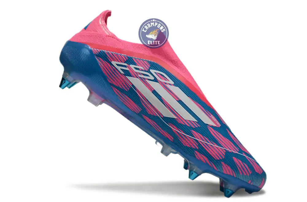 F50 Elite Laceless SG Reemergence - Bleu/Blanc/Rose