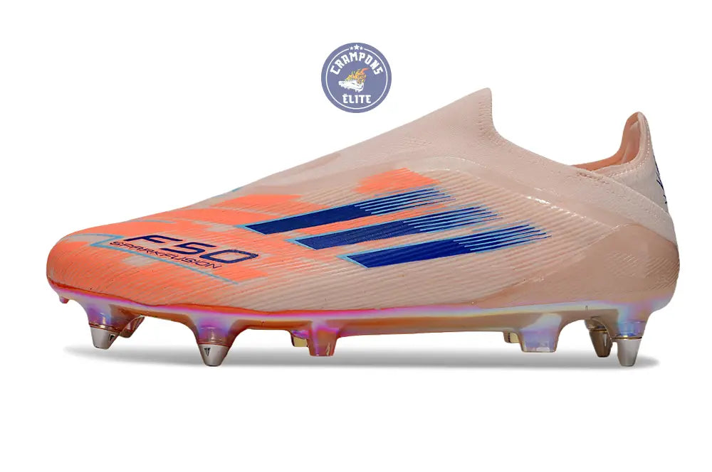 F50 Elite Laceless SG - Beige/Orange/Bleu