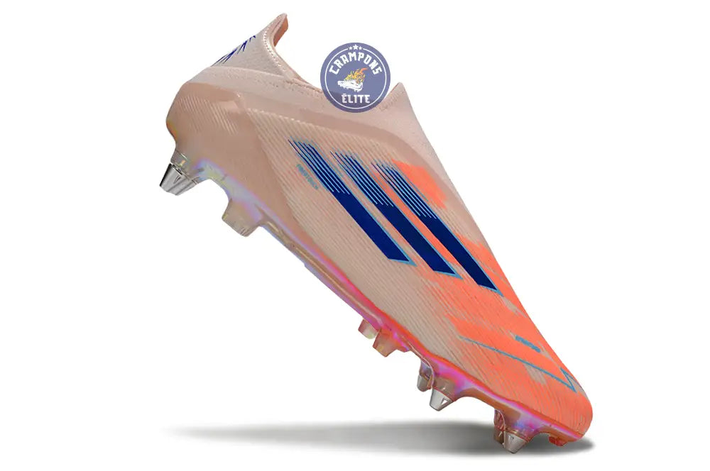 F50 Elite Laceless SG - Beige/Orange/Bleu