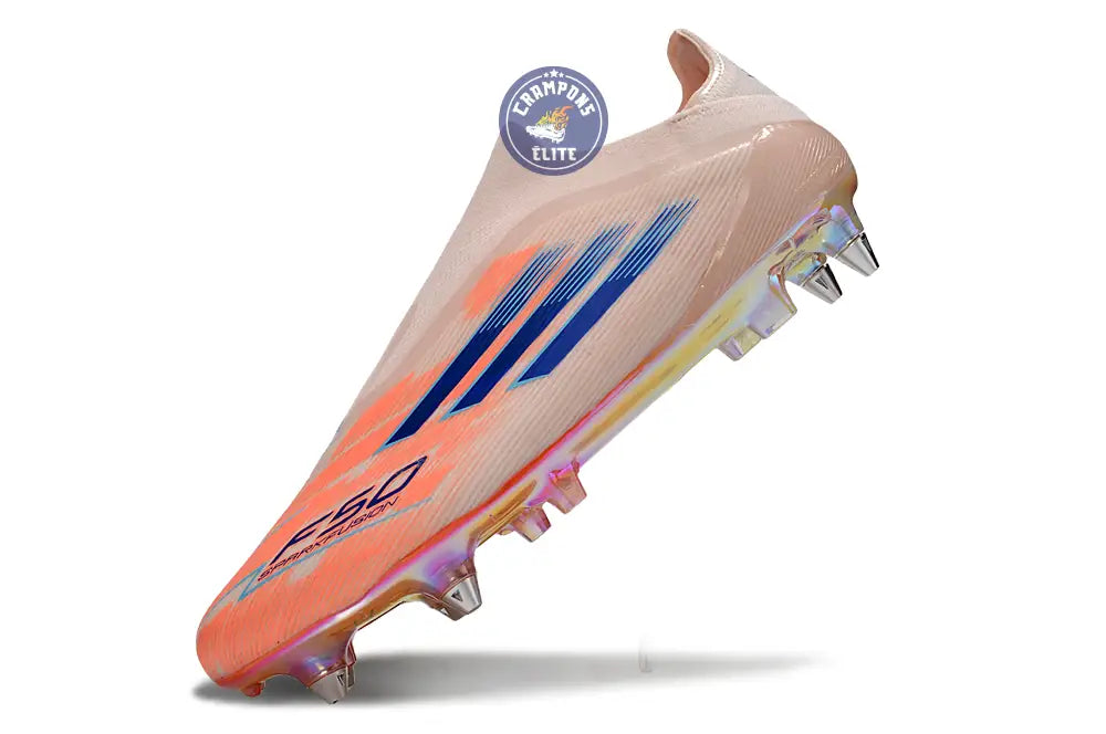 Image of F50 Elite Laceless SG - Beige/Orange/Bleu