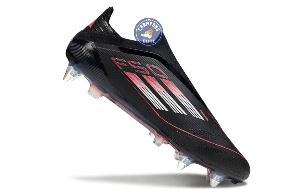 F50 Elite Laceless SG Stealth Victory - Noir/Argenté/Lucid Red