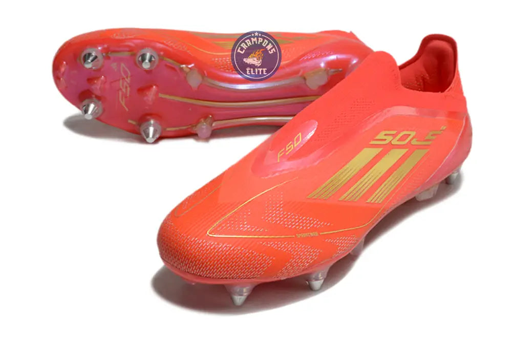 F50 Elite Laceless SG Two Horizons - Rouge/Doré/Rouge ÉDITION LIMITÉE