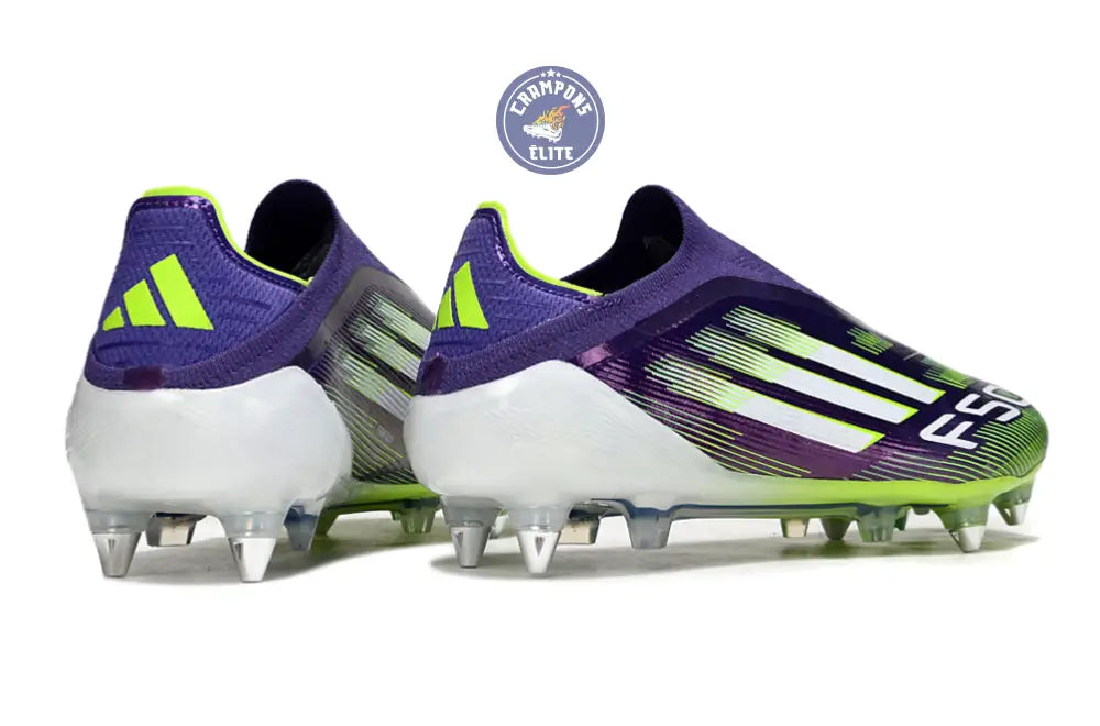 F50 Elite Laceless SG - Violet/Jaune Fluo/Blanc