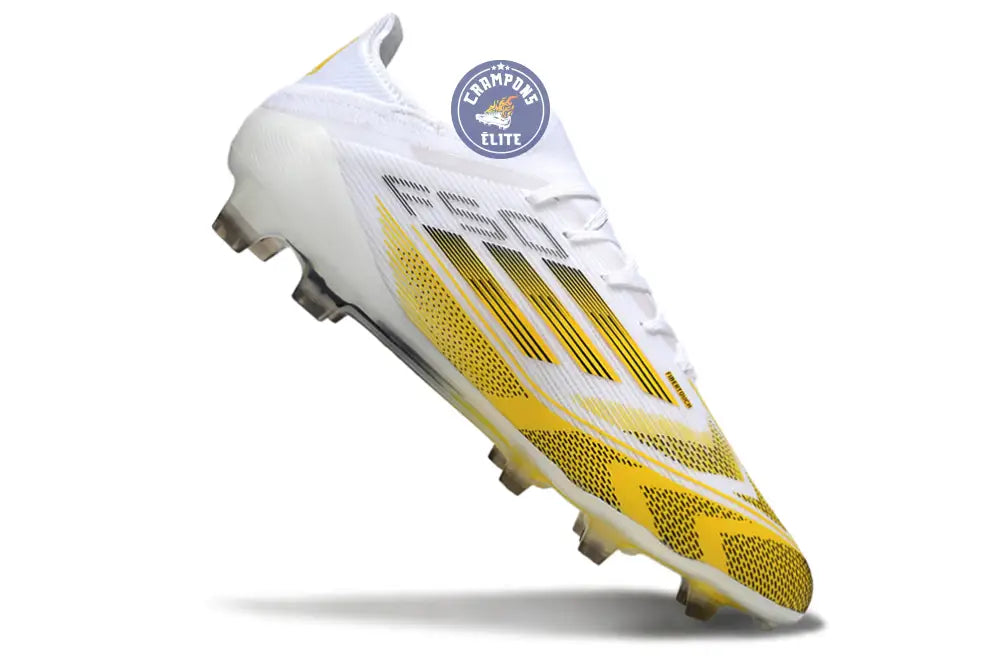 F50 Elite Lacets FG - Blanc/Jaune/Noir