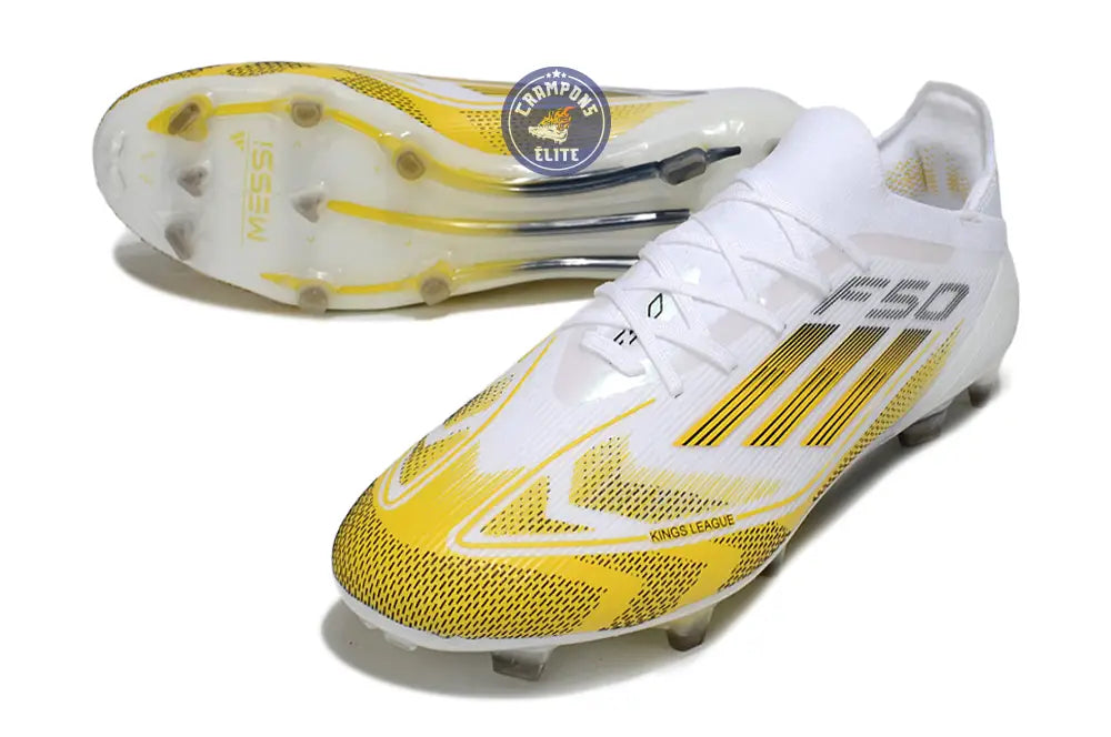 Image of F50 Elite Lacets FG - Blanc/Jaune/Noir