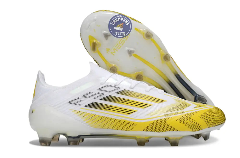 F50 Elite Lacets FG - Blanc/Jaune/Noir