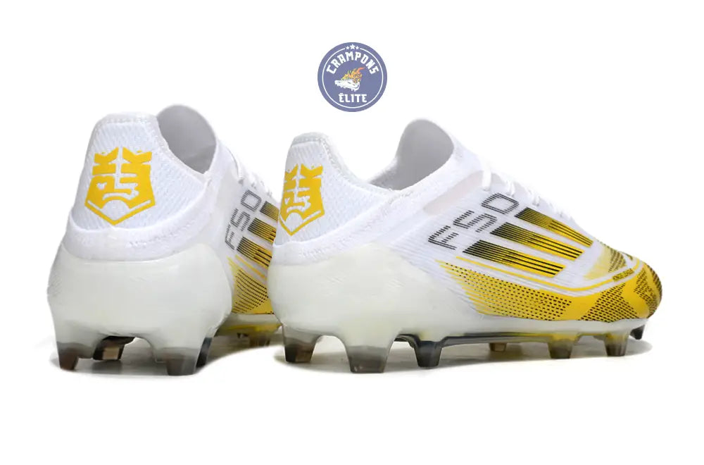 F50 Elite Lacets FG - Blanc/Jaune/Noir
