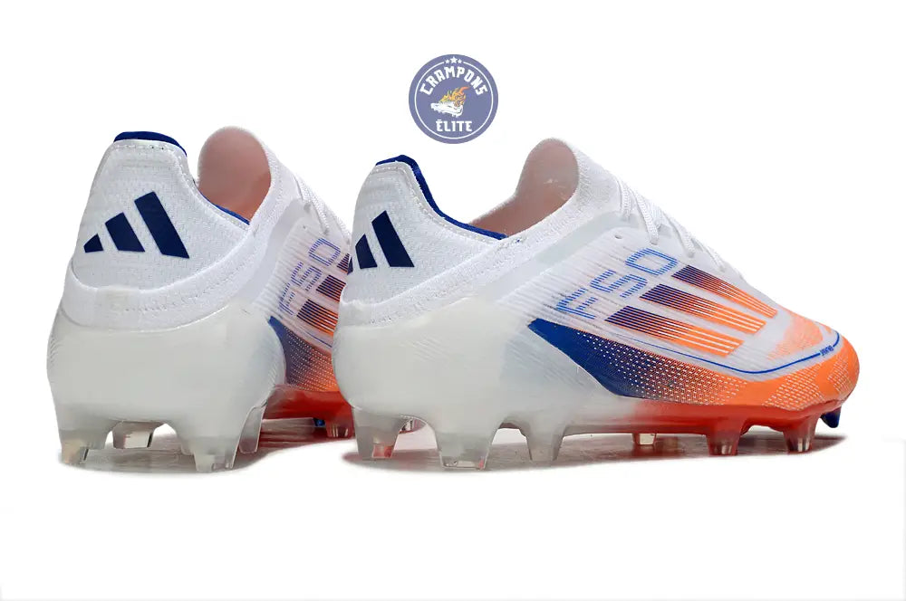 F50 Elite Lacets FG - Blanc/Orange/Bleu