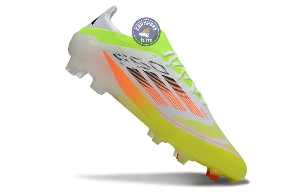 Image of F50 Elite Lacets FG - Blanc/Vert/Jaune/Orange