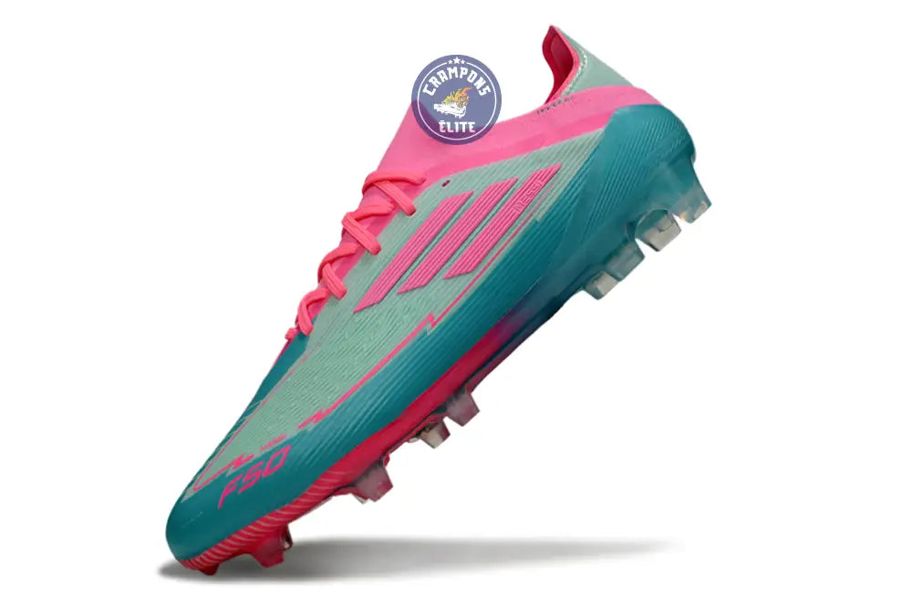 F50 Elite Lacets FG - Bleu Turquoise/Bleu/Rose