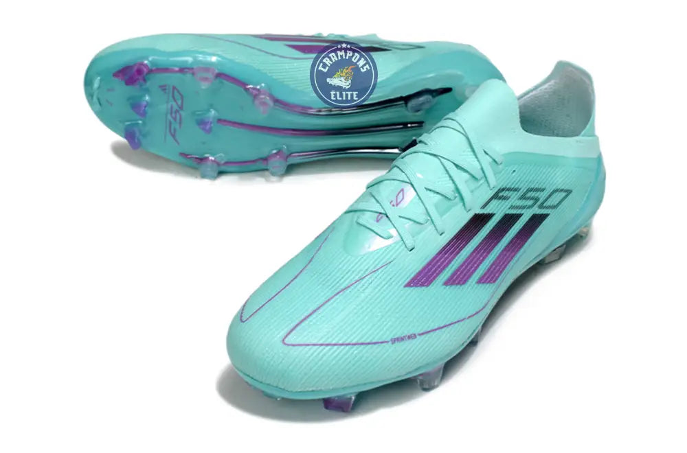 F50 Elite Lacets FG - Bleu Turquoise/Violet