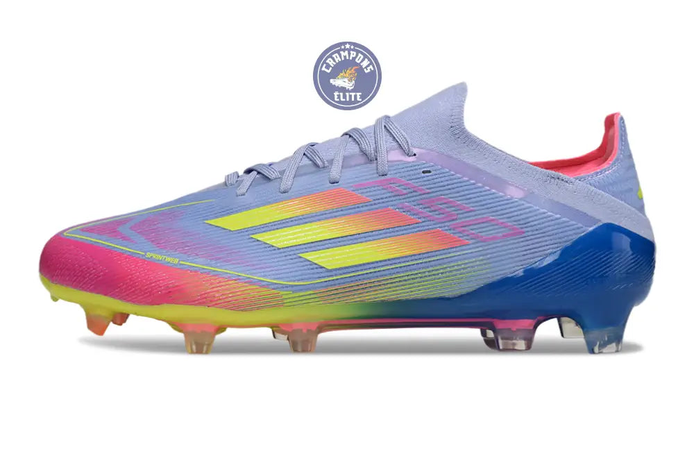 F50 Elite Lacets FG - Blue Fusion/Vert/Rose