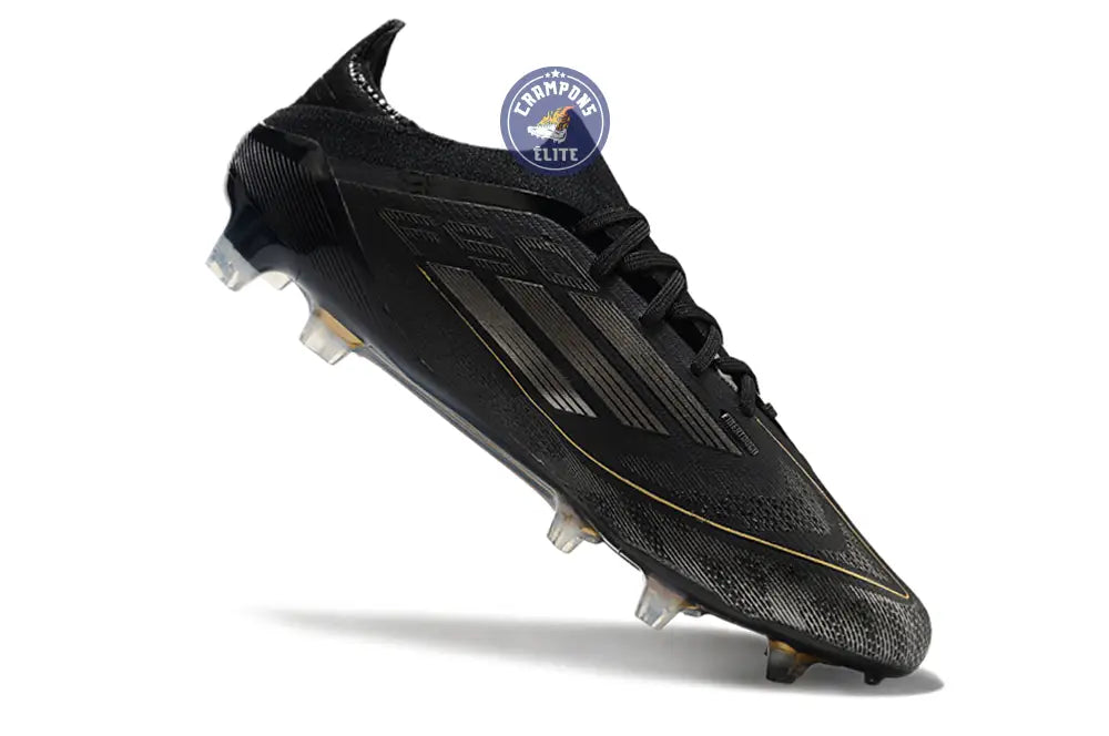 F50 Elite Lacets FG Dark Spark - Noir/Argenté/Doré