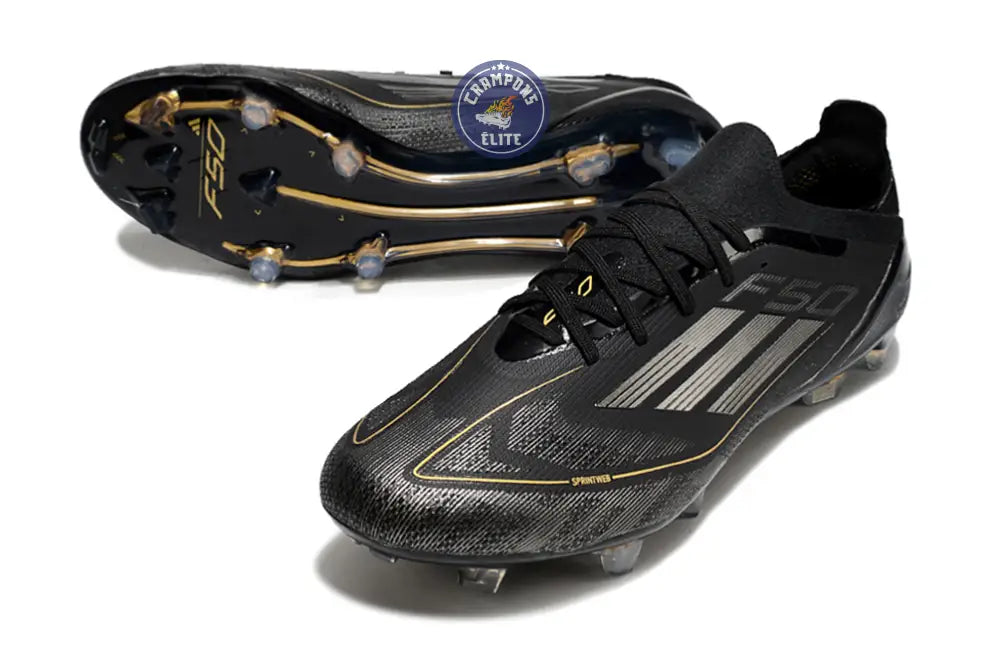 Image of F50 Elite Lacets FG Dark Spark - Noir/Argenté/Doré