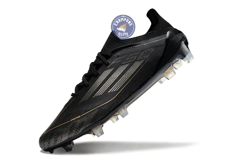 F50 Elite Lacets FG Dark Spark - Noir/Argenté/Doré