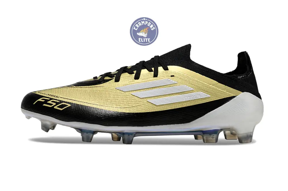 F50 Elite Lacets FG - Doré/Blanc/Noir