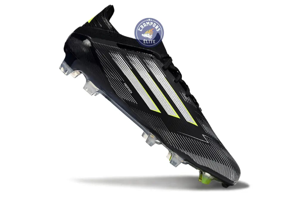 F50 Elite Lacets FG - Noir/Argenté/Jaune Fuo