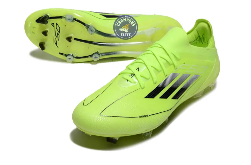 F50 Elite Lacets FG - Jaune Fluo/Noir