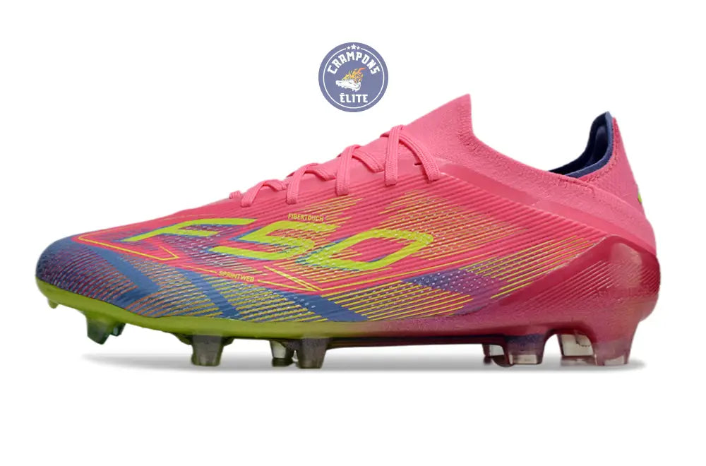 F50 Elite Lacets FG Mystic Victory - Rose/Vert/Blue Fusion
