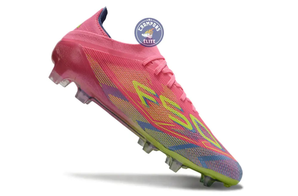 F50 Elite Lacets FG Mystic Victory - Rose/Vert/Blue Fusion
