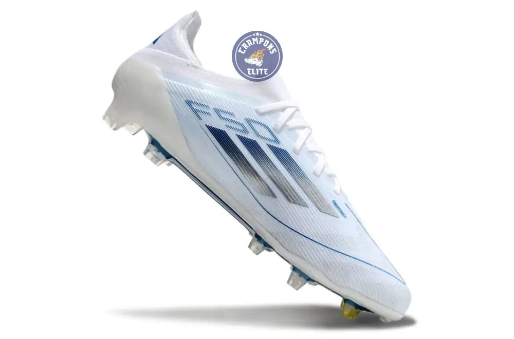 F50 Elite Lacets FG Polar Victory - Blanc/Argenté/Bleu