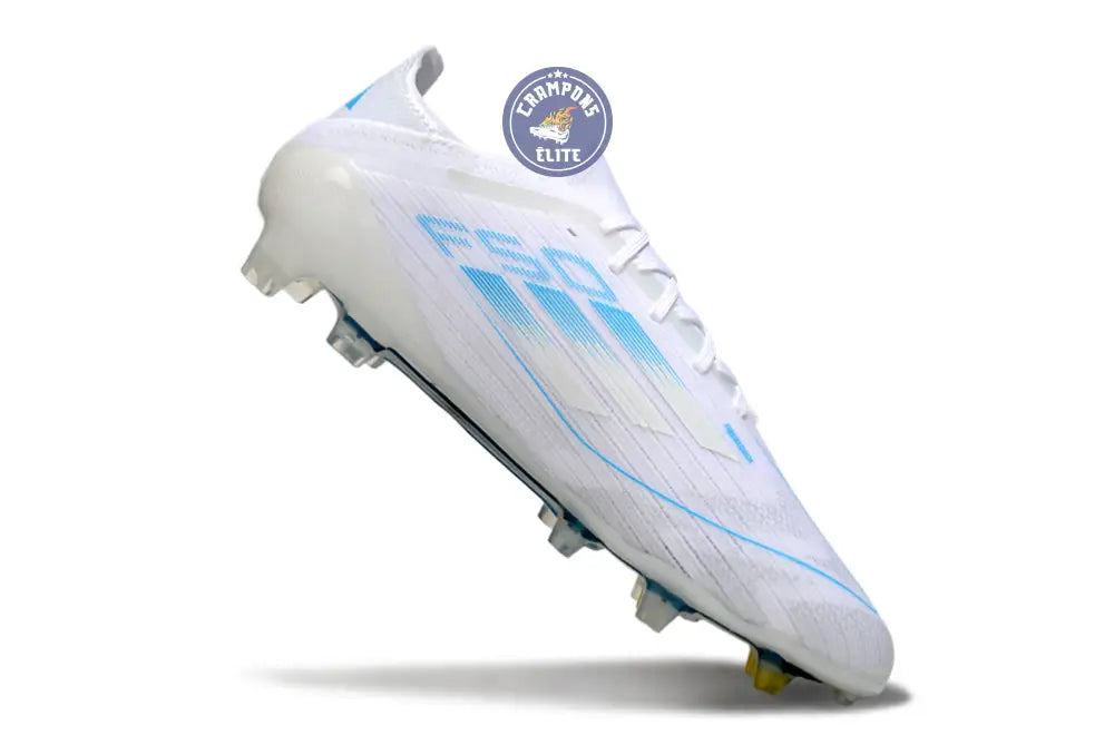 F50 Elite Lacets FG Polar Victory - Blanc/Argenté/Bleu