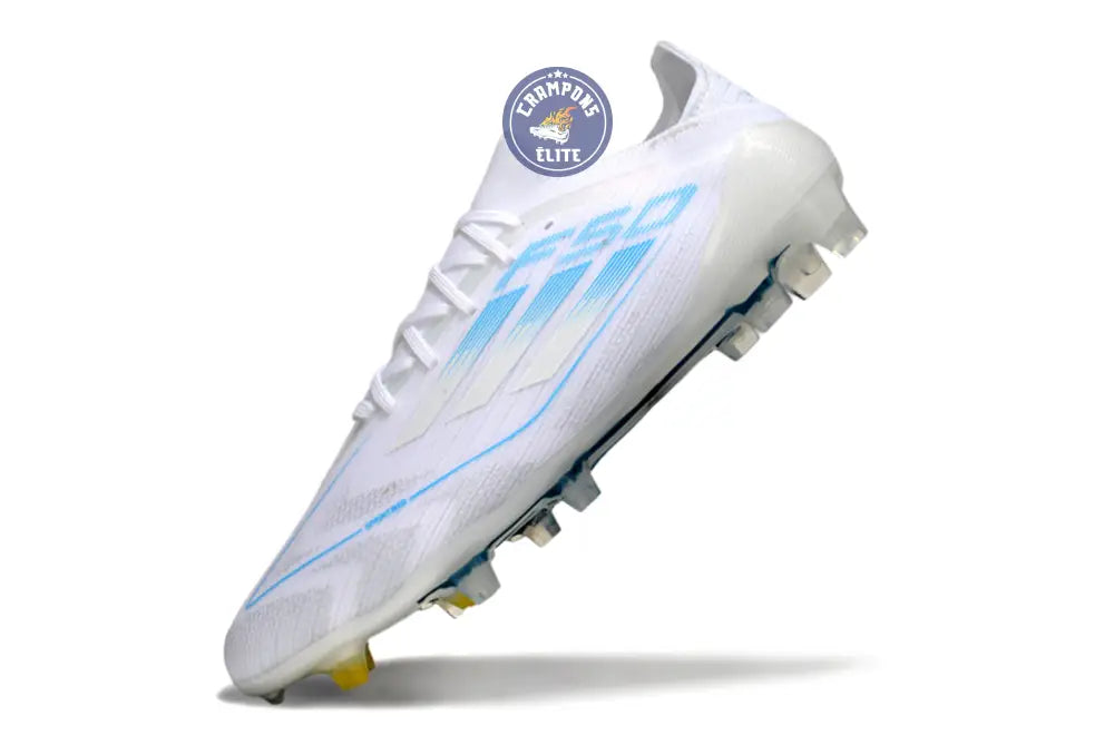 F50 Elite Lacets FG Polar Victory - Blanc/Argenté/Bleu