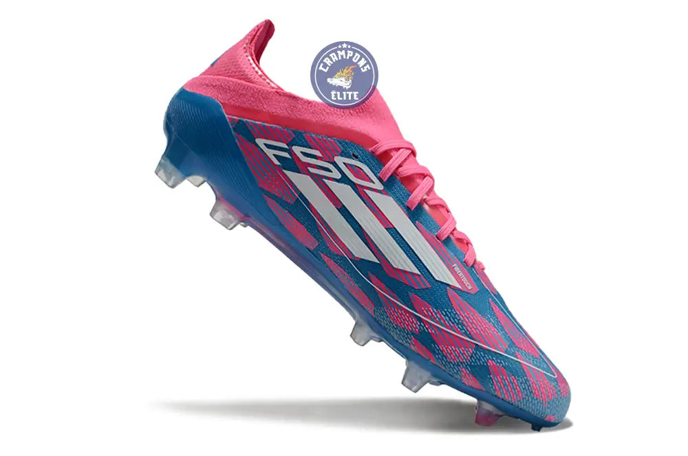 F50 Elite Lacets FG Reemergence - Bleu/Blanc/Rose