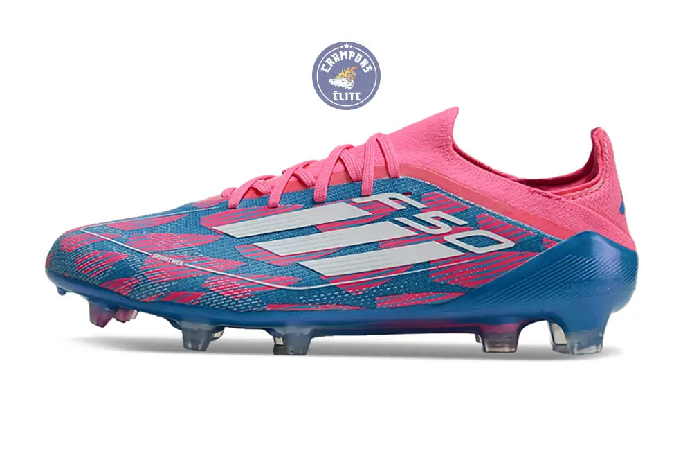 Image of F50 Elite Lacets FG Reemergence - Bleu/Blanc/Rose