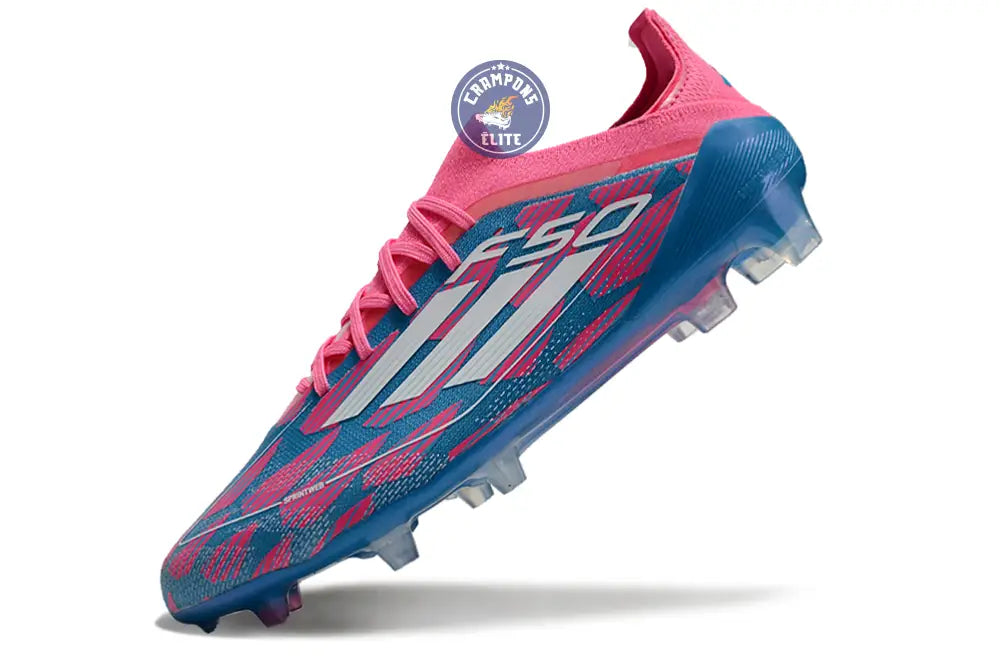 F50 Elite Lacets FG Reemergence - Bleu/Blanc/Rose