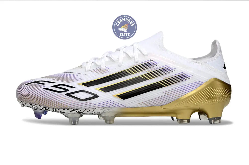 F50 Elite Lacets FG Road to Glory - Blanc/Noir/Doré