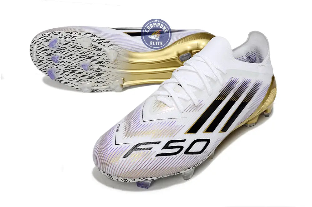 F50 Elite Lacets FG Road to Glory - Blanc/Noir/Doré