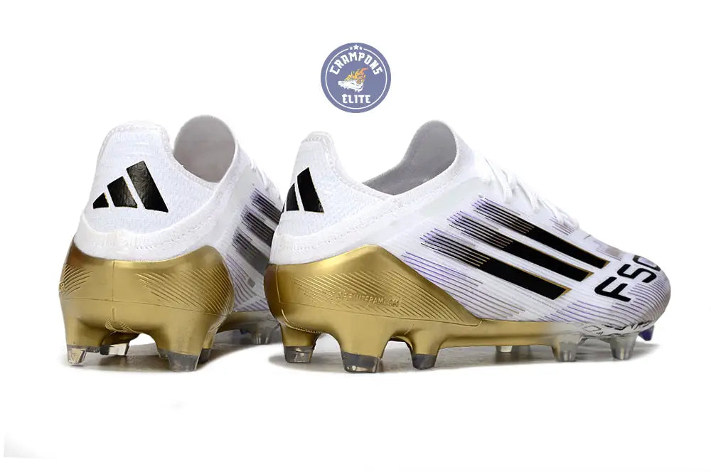 F50 Elite Lacets FG Road to Glory - Blanc/Noir/Doré