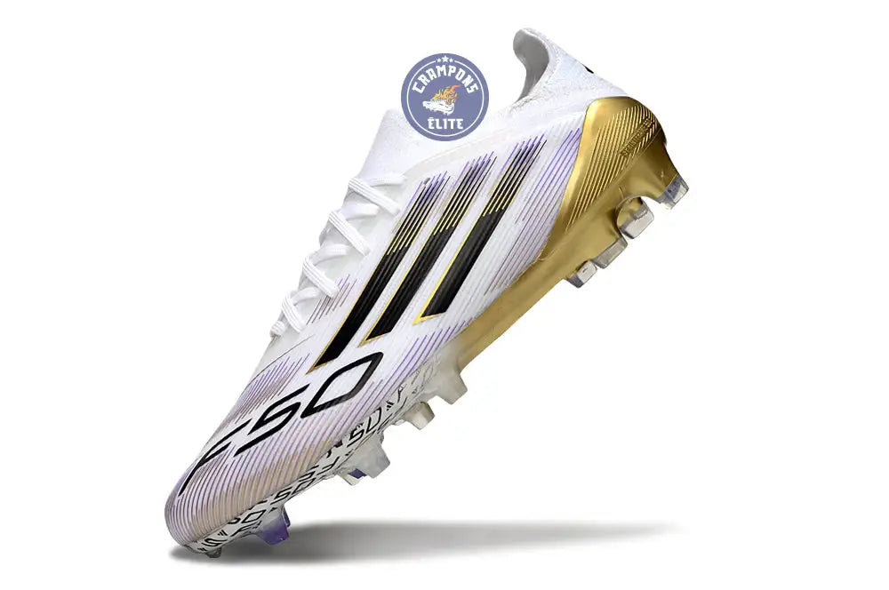 F50 Elite Lacets FG Road to Glory - Blanc/Noir/Doré
