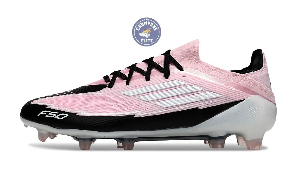 F50 Elite Lacets FG - Rose/Blanc/Noir