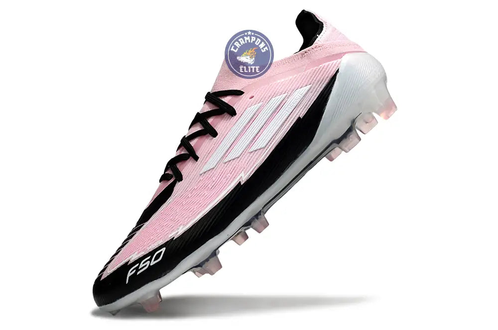 F50 Elite Lacets FG - Rose/Blanc/Noir