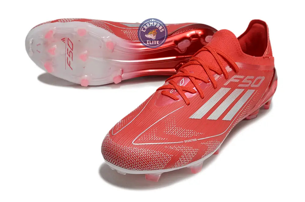 F50 Elite Lacets FG - Rouge/Blanc