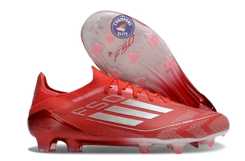 F50 Elite Lacets FG - Rouge/Blanc