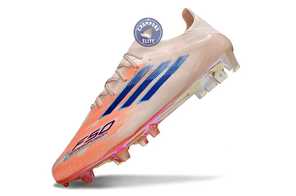 F50 Elite Lacets FG - Beige/Orange/Bleu
