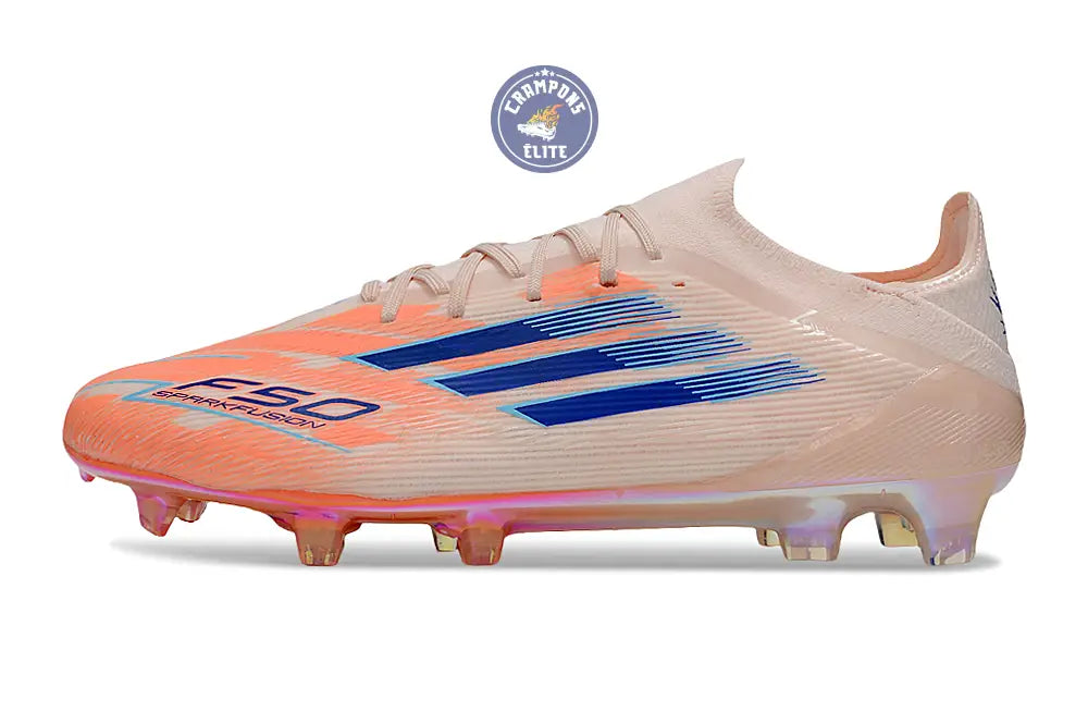 Image of F50 Elite Lacets FG - Beige/Orange/Bleu