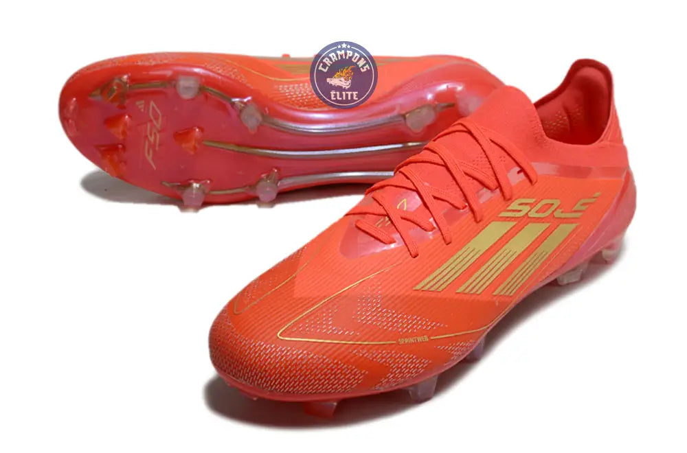 F50 Elite Lacets FG Two Horizons - Rouge/Doré/Rouge ÉDITION LIMITÉE