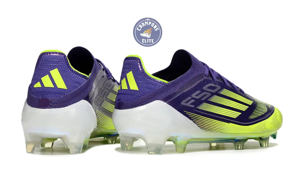 F50 Elite Lacets FG - Violet/Jaune Fluo/Blanc