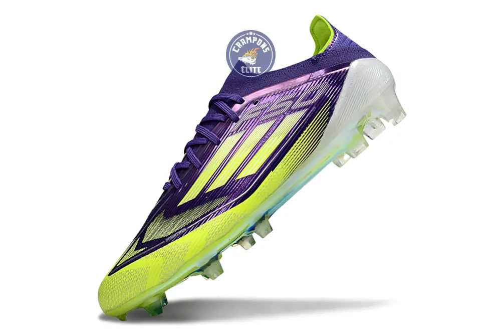 F50 Elite Lacets FG - Violet/Jaune Fluo/Blanc