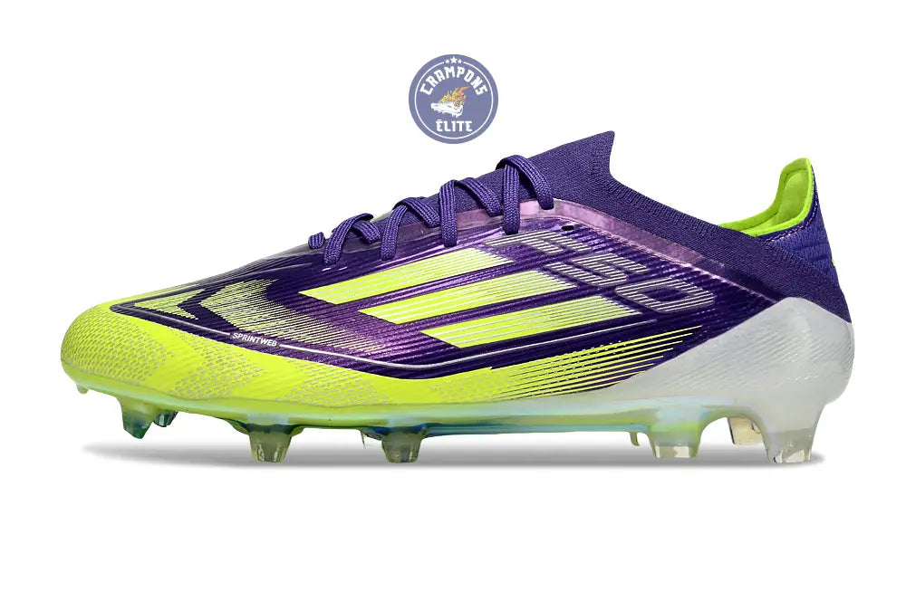 F50 Elite Lacets FG - Violet/Jaune Fluo/Blanc
