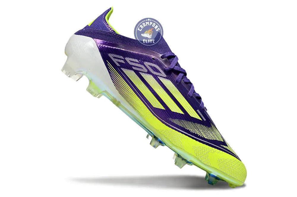 F50 Elite Lacets FG - Violet/Jaune Fluo/Blanc
